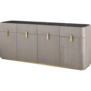 As Shown: Sterling with Polished Nero Marquina Marble