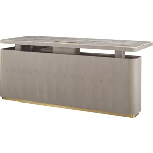 As Shown: Sterling with Polished Calacatta Gold Marble