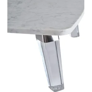 As Shown: Carrara C Marble top, Acrylic legs