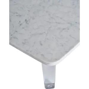 As Shown: Carrara C Marble top, Acrylic legs