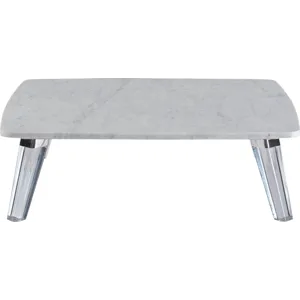 As Shown: Carrara C Marble top, Acrylic legs