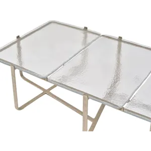 As Shown: Cast Murano glass top, Luna Bronze base