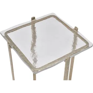 As Shown: Cast Murano glass top, Luna Bronze base