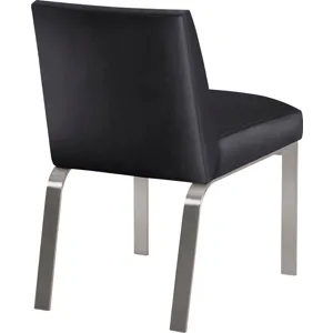 As Shown: leather L1040, Brushed Stainless Steel frame