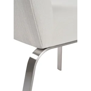 As Shown: fabric 23-130, Brushed Stainless Steel frame