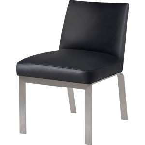 Value Selection Zara Side Chair - Black Leather