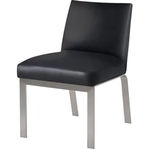 Value Selection Zara Side Chair - Black Leather