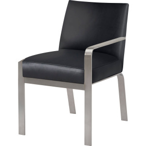 Value Selection Zara Arm Chair - Black Leather