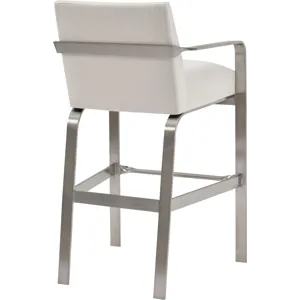 As Shown: fabric 23-130, Brushed Stainless Steel frame