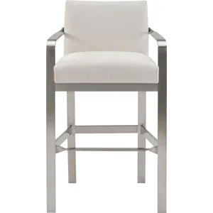 As Shown: fabric 23-130, Brushed Stainless Steel frame