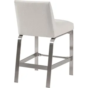 As Shown: fabric 23-130, Brushed Stainless Steel frame