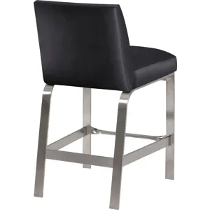 As Shown: leather L1040, Brushed Stainless Steel frame