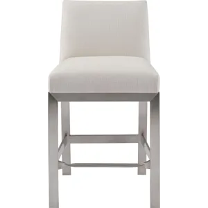 As Shown: fabric 23-130, Brushed Stainless Steel frame