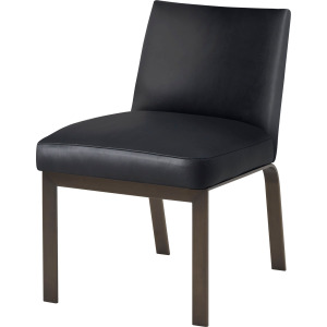 Value Selection Ezra Side Chair - Black Leather