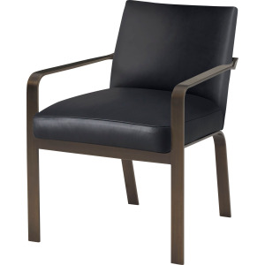 Value Selection Ezra Arm Chair - Black Leather