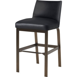 Value Selection Ezra Armless Barstool - Black Leather