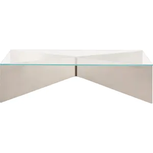 As Shown: Nickel Plated Brass, Starphire glass top