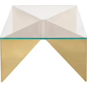 As Shown: Pure Brass, Starphire glass top