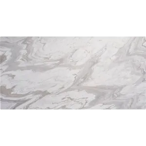 As Shown: Polished Hena White Marble with Pure Brass