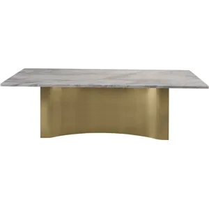 As Shown: Polished Hena White Marble with Pure Brass