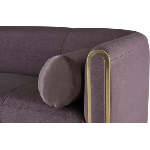 As Shown: 24-289 fabric, 24-285 fabric (pillows), Pure Brass finish