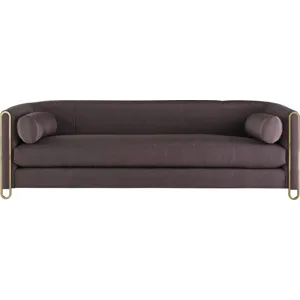 As Shown: 24-289 fabric, 24-285 fabric (pillows), Pure Brass finish