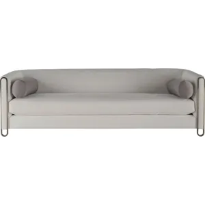 As Shown: 24-287 fabric, 24-284 fabric (pillows), Nickel Plated Brass finish
