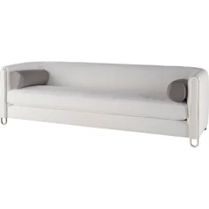 As Shown: 24-287 fabric, 24-284 fabric (pillows), Nickel Plated Brass finish