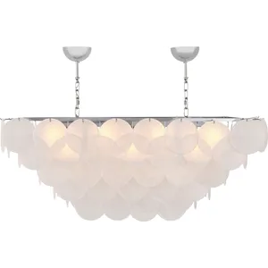 As Shown: Murano Glass discs, Chrome