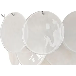 As Shown: Murano Glass discs, Chrome