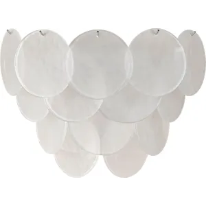 As Shown: Murano Glass discs, Chrome