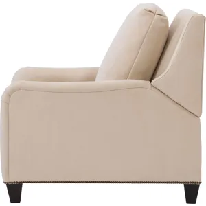 As Shown: leather L1541 (no longer available), tall taper foot in Chocolate Mink, English arm and ba