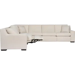 As Shown: Left Arm Loveseat, Corner Chair, Right Arm Sofa with Modern Track Arm: fabric 18-500, mode