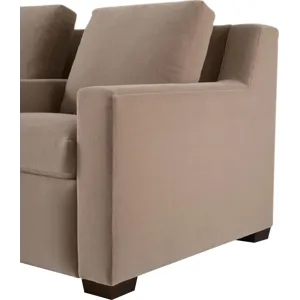 As Shown: fabric 930-013, medium block foot in Chocolate Mink, wide track arm