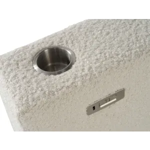 As Shown: fabric 21-444, modern track arm, Brushed Stainless Steel cupholder