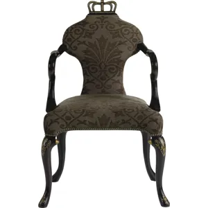 As Shown: fabric 73-631 (no longer available), Manor House finish, Gold decorated trim accents on cr