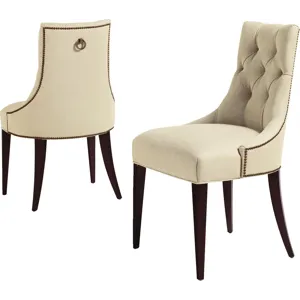 As Shown: L1450 leather (no longer available), Sable finish, Antique Brass pull and nail trim