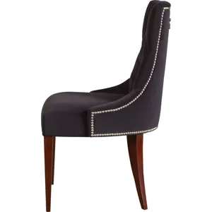 As Shown: fabric 64-146 (no longer available), Luxe finish, Polished Nickel pull and nail trim