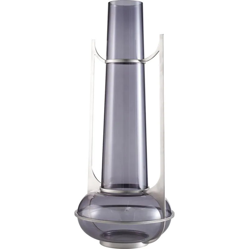 As Shown: Smoked Glass with Satin Nickel