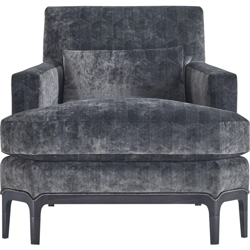 As Shown: fabric 19-840 (limited availability), Black Mink finish, Oil Rubbed Bronze ferrules