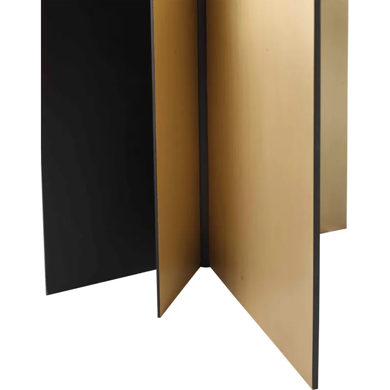 As Shown: Bright Bronze and Oil Rubbed Brass base, Graphite glass top