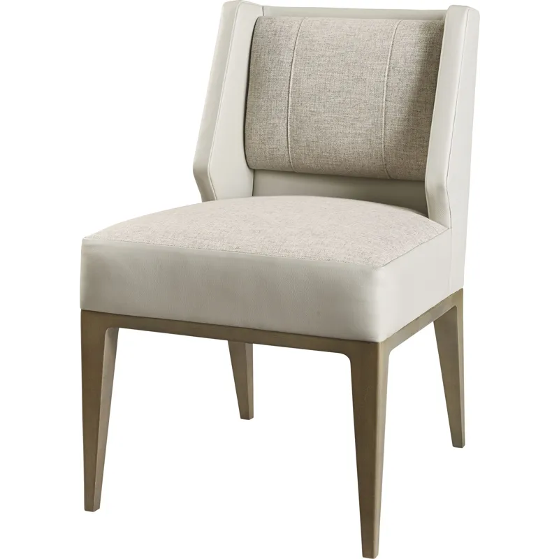 As Shown: seat and back fabric 93-165, outside leather L1532 (no longer available), Sand finish (no 