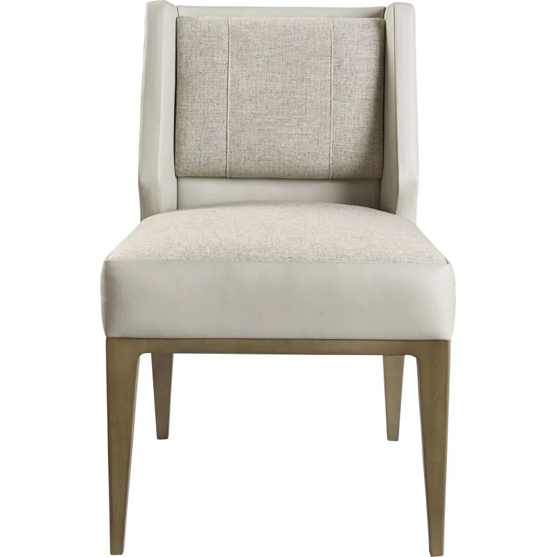 As Shown: seat and back fabric 93-165, outside leather L1532 (no longer available), Sand finish