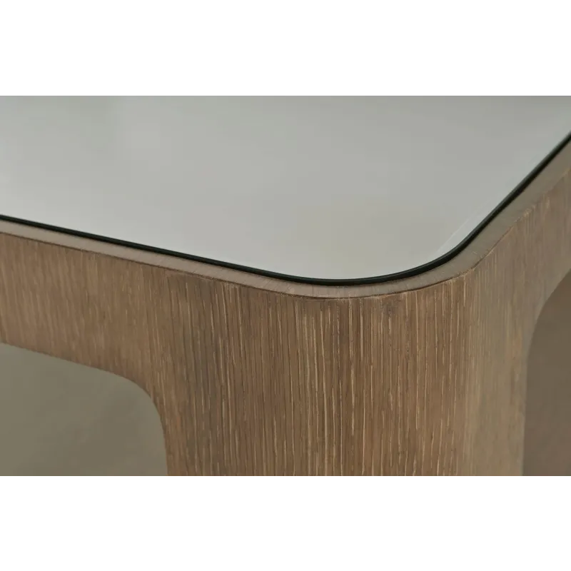 As Shown: Coconut finish, Clear tempered glass top