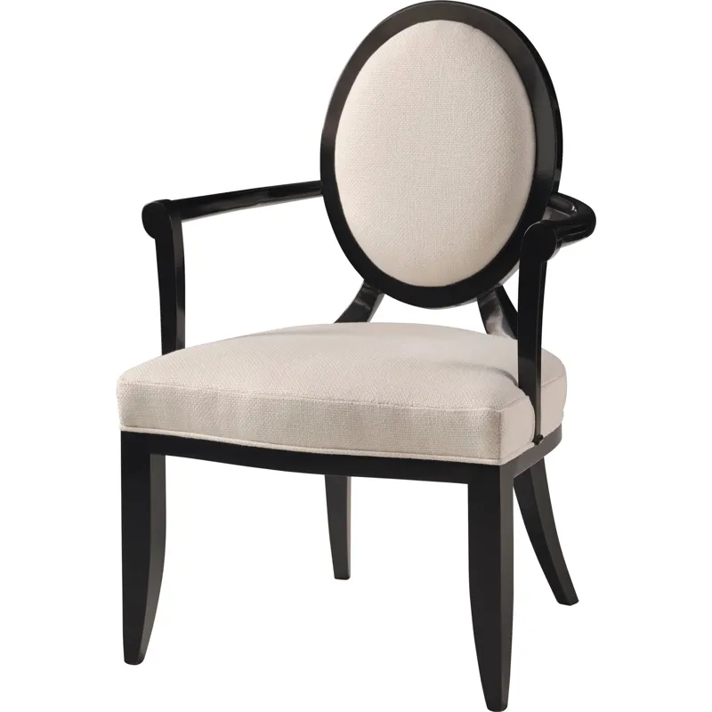 Barbara Barry Oval X-Back Dining Arm Chair