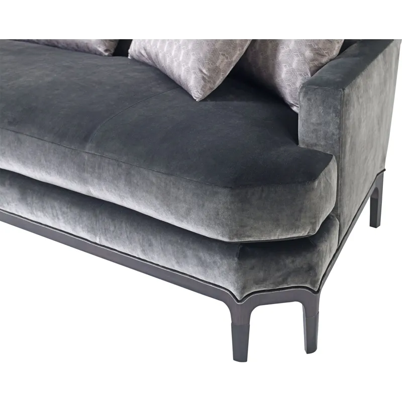 As Shown: fabric 19-812, pillow fabric 86-535 (no longer available), Black Mink finish, Oil Rubbed B