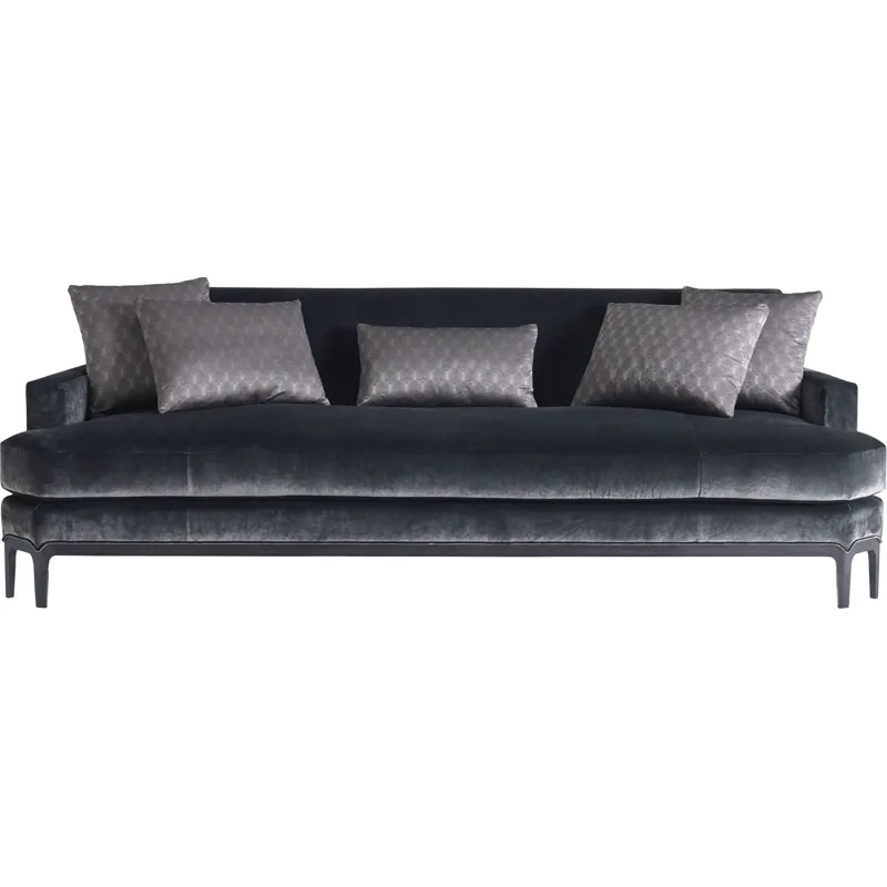 As Shown: fabric 19-812, pillow fabric 86-535 (no longer available), Black Mink finish, Oil Rubbed B
