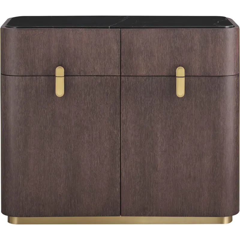 As Shown: Obsidian with Polished Nero Marquina Marble