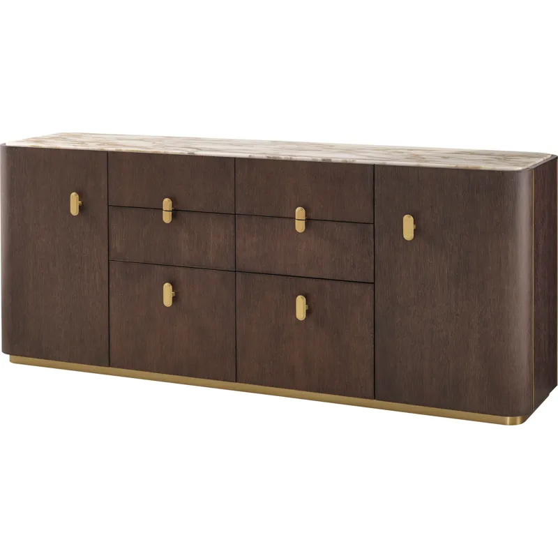 As Shown: Obsidian with Polished Calacatta Gold Marble