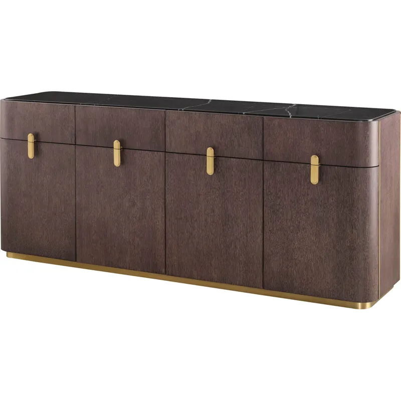 As Shown: Obsidian with Polished Nero Marquina Marble